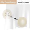 Jetec 12 Pcs/6 Sets Magnetic Curtain Weights No Sew Shower Curtain Magnets Beige Plastic Shower Curtains Liner Clips for Light Curtains Tablecloth Liner view 4