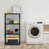 Gracious Living 4 Shelf Fixed Height Solid Light Duty Storage Unit 12 x 24 x 48 for Home, Garage, Basement, & Laundry, Black (2 Pack) view 2