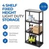 Gracious Living 4 Shelf Fixed Height Solid Light Duty Storage Unit 12 x 24 x 48 for Home, Garage, Basement, & Laundry, Black (3 Pack) view 4
