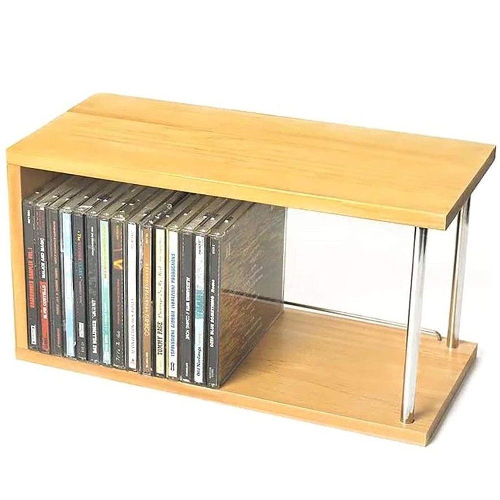 CD Storage Rack, PS4 Game Disc Rack,Solid Wood Desktop CD Rack,Suitable for Living Room Restaurant Cafe Lounge Bar Ballroom