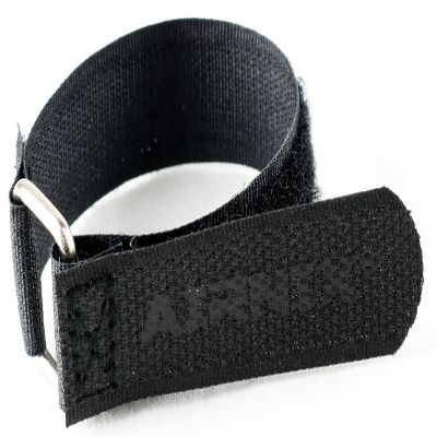 AIRNIX 20pc 8" x .75" (6.5" useable) Hook and Loop Nylon Cinch Straps, Reusable Fastening, Securing, Cable Straps, Metal Buckle, Black