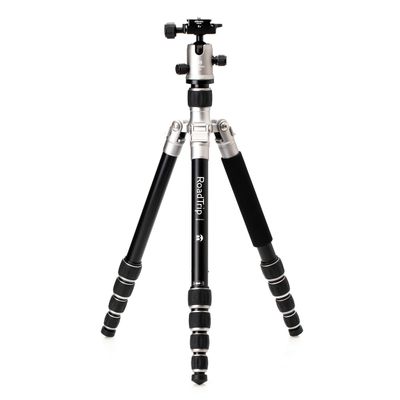 Benro MeFOTO Roadtrip Travel Tripod, Ballhead and Monopod in Titanium, 1 Series Aluminum Legs, 4 Leg Sections, Twist Leg Locks, Padded Carrying Case (BMRTATTN)