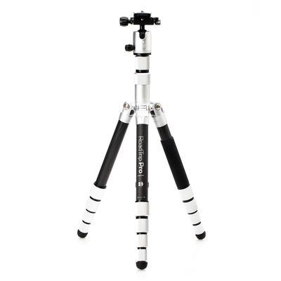 Benro MeFOTO Roadtrip PRO Travel Tripod, Ballhead and Monopod in Silver, 1 Series Carbon Fiber Legs, 4 Leg Sections, Twist Leg Locks, Carrying Case (BMRTPROCSLV)
