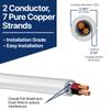 18 Gauge Wire (18 AWG) 2 Conductor Stranded Copper Shielded Cable 18/2 Home Electrical Wire Low Voltage Up to 300V CMP/CL3P Low Smoke Plenum Jacket USA Made (1000ft - White) view 2
