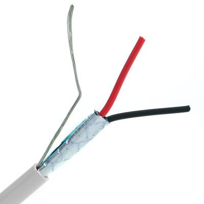 16 Gauge Wire (16 AWG) 2 Conductor Stranded Copper Shielded Cable 16/2 Home Electrical Wire Low Voltage Up to 300V CMP/CL3P Low Smoke Plenum Jacket USA Made (1000ft - White)