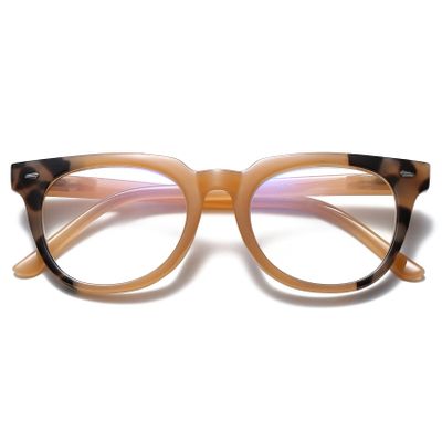 Bevi Reading Glasses Blue Light Blocking Magnify Glasses with Spring Hinge Anti Eye Strain for Men and Women R107C1-2.00