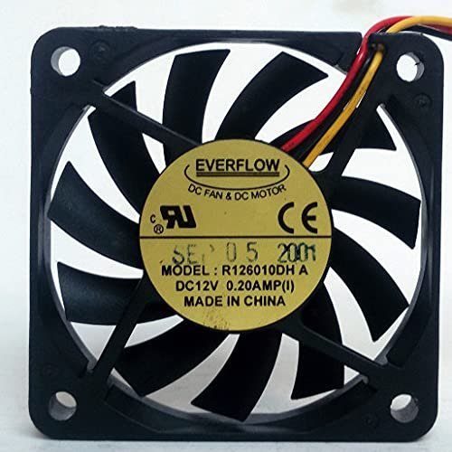 R126010DH 12V 60mm Fan 12V 0.20A 3-Wire Cooling Fan