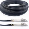 Elfcam - 25m Outdoor and Indoor Shielded Armored Fiber Optic Cable LC/UPC to LC/UPC OM3 Multimode Duplex 50/125m LSZH, Black (25M) view 1