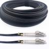 Elfcam - 25m Outdoor and Indoor Shielded Armored Fiber Optic Cable LC/UPC to LC/UPC OM3 Multimode Duplex 50/125m LSZH, Black (25M) view 2