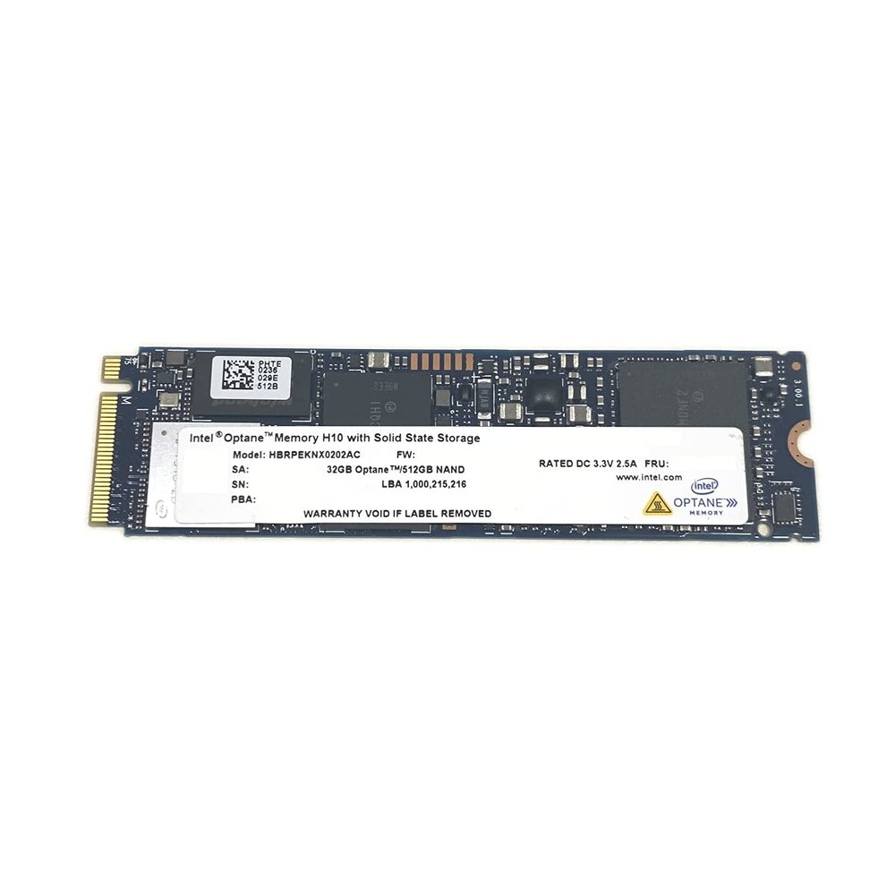 Intel Optane Memory H10 32GB with SSD Solid State Storage 512GB HBRPEKNX0202A M.2 2280 NVMe PCIe Gen3 x4