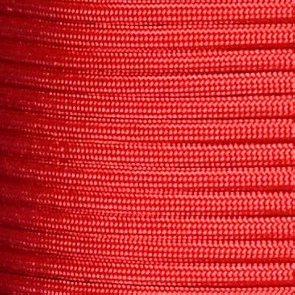 US Ropes Tactical Nylon Micro Cord 1.18mm X 125ft Lightweight Braided Cord (3/64" Diameter) on Spool Camping Boating Home Fishing Garden Jewelry 90lb Test Breaking Load (Imperial Red)