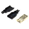 10Pcs USB2.0 Type-A Plug 4-pin Male Adapter Connector with Black Plastic Cover view 1