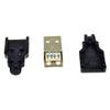 10Pcs USB2.0 Type-A Plug 4-pin Male Adapter Connector with Black Plastic Cover view 2