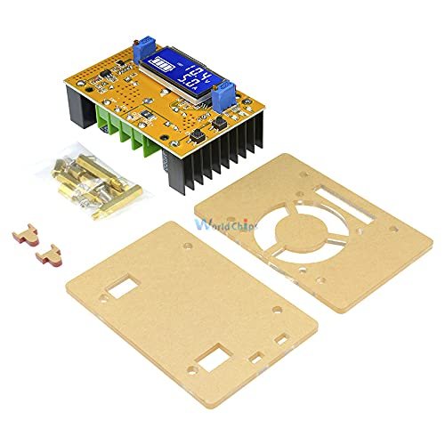10A DC-DC Adjustable LCD Dual Display CC CV Step-Down Power Supply Module Short Circuit Protection + Case DC-DC Boost Converter