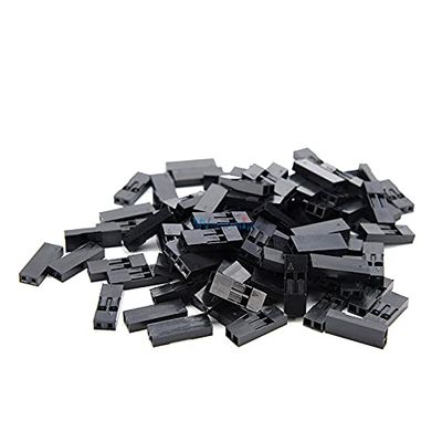 100Pcs 2.54mm 2P Pitch Dupont Jumper Wire Cable Housing Female Pin Contor