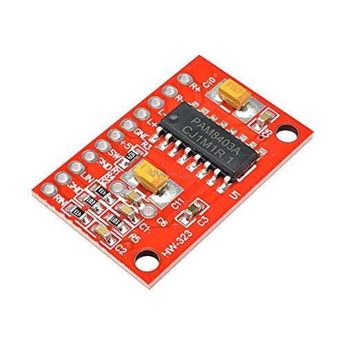 2 * 3W PAM8403 Super Mini Digital Amplifier Board D Class 2-Channel Amplifier Board 2.5-5V USB Power Supply for Arduino