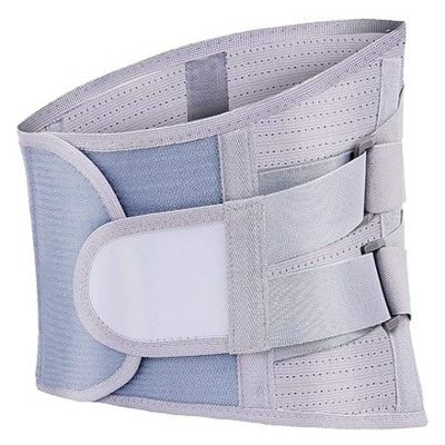 XMSM Lumbar Belt for Men/Women Lower Back Brace Waist Support with Curved Aluminum Strips and Dual Compression for Sciatica Scoliosis Herniated Disc (Color : Gray, Size : Medium)