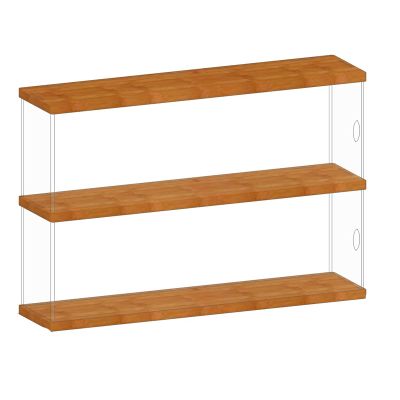 DCFV Tape Storage Display Rack, Cd Solid Wood Acrylic Storage Box, Dust-Proof Album Desktop Rack, 2 Sizes (Size : 15.7 * 3.9 * 10.6inch)