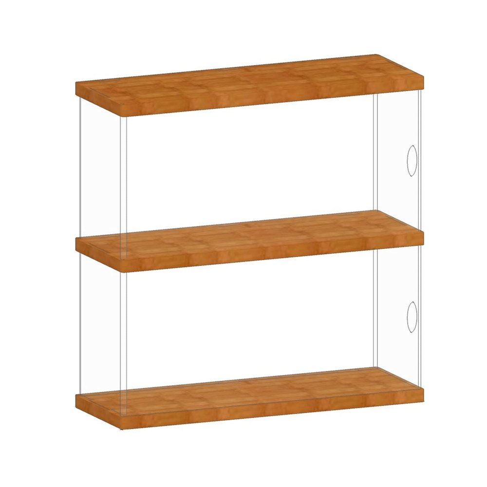 DCFV Tape Storage Display Rack, Cd Solid Wood Acrylic Storage Box, Dust-Proof Album Desktop Rack, 2 Sizes (Size : 11.8 * 3.9 * 10.6inch)