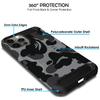 DuraSafe Cases for iPhone 12 iPhone 12 PRO 6.1" 2020 A2172 A2402 A2341 A2406 A2404 A2403 A2408 A2407 Military Printed Rugged Heavy Duty Case with Kickstand - Military Gray(Without Holster) view 3