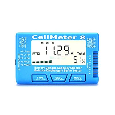 LCD Digital Battery Capacity Checker Controller LiPo4 Life Li-Lon NiCd NiMh Tester RC CellMeter8 2-8S 4-8S with Backlight