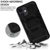 DuraSafe Cases for iPhone 12 2020 6.1 Inch A2172 A2402 A2341 A2406 A2404 A2403 A2408 A2407 Shockproof Sturdy Printed Case with Multi Layer Protection & Kick Stand - Black(Without Holster) view 2