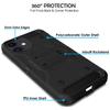 DuraSafe Cases for iPhone 12 2020 6.1 Inch A2172 A2402 A2341 A2406 A2404 A2403 A2408 A2407 Shockproof Sturdy Printed Case with Multi Layer Protection & Kick Stand - Black(Without Holster) view 3