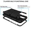 DuraSafe Cases for iPhone 12 2020 6.1 Inch A2172 A2402 A2341 A2406 A2404 A2403 A2408 A2407 Shockproof Sturdy Printed Case with Multi Layer Protection & Kick Stand - Black(Without Holster) view 4