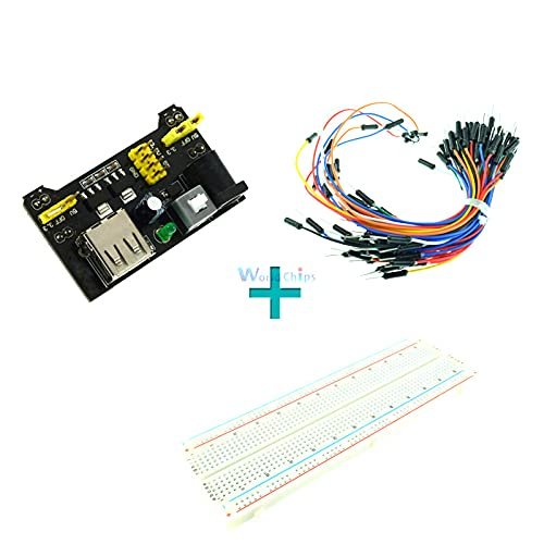 MB102 Breadboard Power Module+MB-102 830 Points Solderless Prototype Bread Board Kit +65 Flexible Jumper Wires