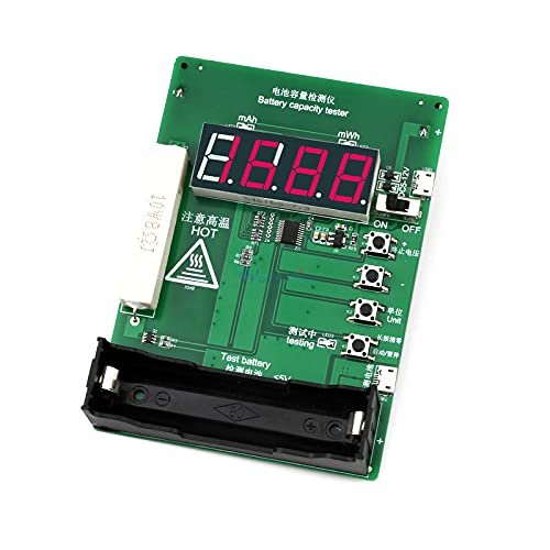 18650 Battery Capacity Tester 0.56 inch 4-Digit LED Display MAH MWH Measurement Power Bank Monitor DC 5-12V