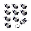 10PCS 5.5 x 2.1mm DC Power Supply Jack Socket Female Panel Mount Connector Adapter 3-Pin 12mm x 12mm x 20mm view 1