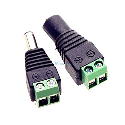 5Pairs 10Pcs Male Female 2.1x5.5mm DC Power Plug Jack Adapter Connector for CCTV Camera