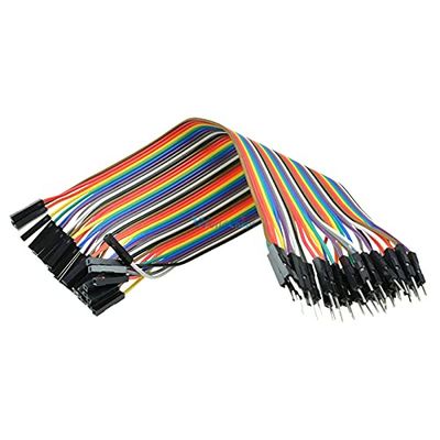 40pcs in Row Dupont Cable 20cm 2.54mm 1pin 1p-1p Male to Female Jumper Wire for arduino