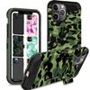 DuraSafe Cases for iPhone 11 PRO Max 2019 6.5 Inch A2161 A2220 A2218 Shockproof Sturdy Printed Case with Multi Layer Protection & Kick Stand - Military Moss(Without Holster) view 1