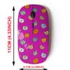 2.4G Wireless Mouse with Cute Pattern Design for All Laptops and Desktops with Nano Receiver - Cartoon cat Characters view 2