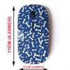 2.4G Wireless Mouse with Cute Pattern Design for All Laptops and Desktops with Nano Receiver - Dog Bone anilams Pattern view 2