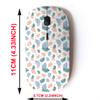 2.4G Wireless Mouse with Cute Pattern Design for All Laptops and Desktops with Nano Receiver - Cute Tropical Leaves Monstera Doodle view 2