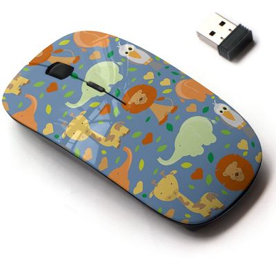 2.4G Wireless Mouse with Cute Pattern Design for All Laptops and Desktops with Nano Receiver - Cute Animal Pattern