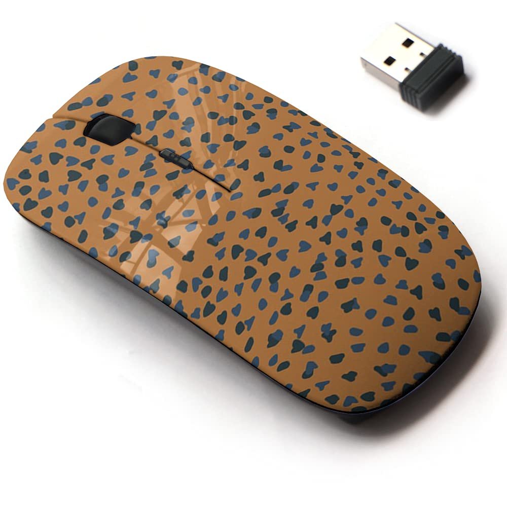 2.4G Wireless Mouse with Cute Pattern Design for All Laptops and Desktops with Nano Receiver - Animals spot Pattern