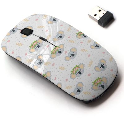 2.4G Wireless Mouse with Cute Pattern Design for All Laptops and Desktops with Nano Receiver - Cute kolar Pattern