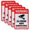5 Pack Video Surveillance Sign Reflective Sticker Decal Self Adhesive 5.9" x 4", No Trespassing Warning Sign for Home Business CCTV Security Camera, UV Protected & Waterproof, Indoor & Outdoor Use view 1