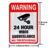 5 Pack Video Surveillance Sign Reflective Sticker Decal Self Adhesive 5.9" x 4", No Trespassing Warning Sign for Home Business CCTV Security Camera, UV Protected & Waterproof, Indoor & Outdoor Use view 2