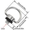 LRONG 2PCS 1/4 inch D Ring Screw Hinged Holder Camera Fixing Screw hread for Tripod DSLR Cameras view 2