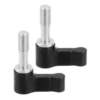 BGNing 2Pcs Knob Screw with M5 Male Threading Rotating Adjustable Thumb Lever Screw 17mm Length CNC M5 Screw Stainless Steel L Shape Locking Wrench