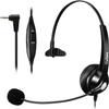 Callez Phone Headset with Noise Cancelling Microphone, Office Telephone Headsets for Cordless DECT Phones with 2.5mm Headphones Jack Compatible with Panasonic KX-TGEA20 AT&T ML17929 Vtech RCA Uniden view 1