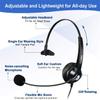 Callez Phone Headset with Noise Cancelling Microphone, Office Telephone Headsets for Cordless DECT Phones with 2.5mm Headphones Jack Compatible with Panasonic KX-TGEA20 AT&T ML17929 Vtech RCA Uniden view 4