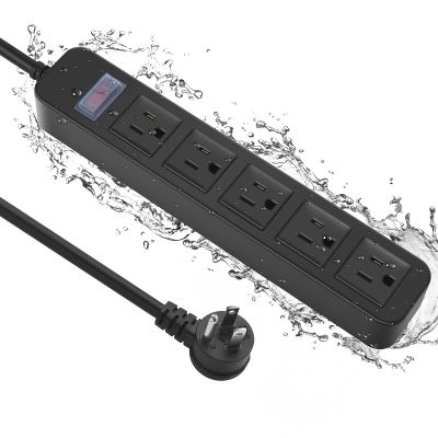 CCCEI Outdoor Power Strip Weatherproof, Waterproof 5 Outlets. 15FT, 1