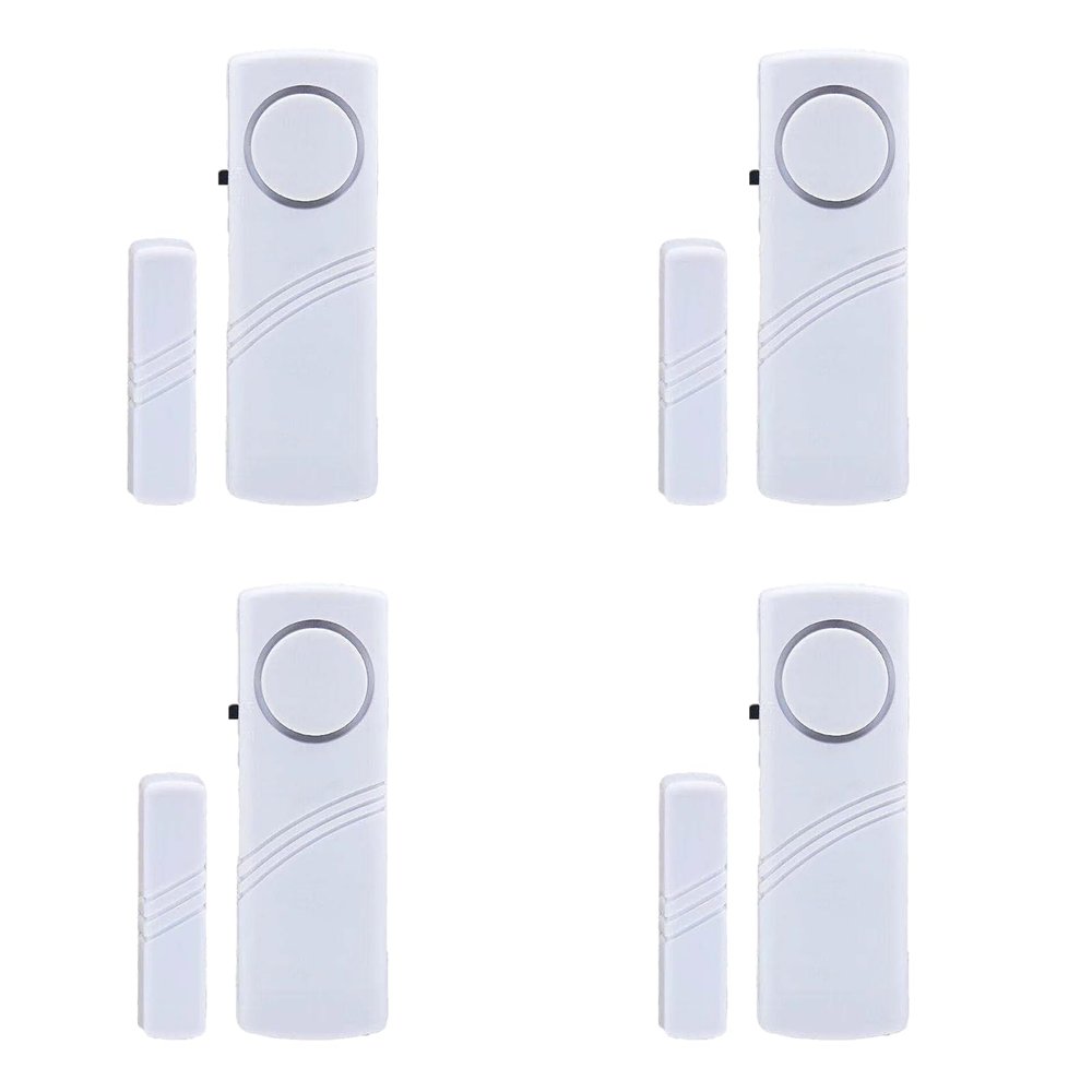4 Pack Window Door Alarm, Door Sensor Alarm for Kids Safety, AlarmSystem for Home Security for Pool, Garage, Apartment, Dorm, RV and Office