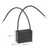 uxcell Ceiling Fan Capacitor CBB61 4.7uF 250V AC 2 Wires Metallized Polypropylene Film Capacitor 38x28x18mm for Electric Fan Pump Motor Generator view 2