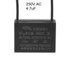 uxcell Ceiling Fan Capacitor CBB61 4.7uF 250V AC 2 Wires Metallized Polypropylene Film Capacitor 38x28x18mm for Electric Fan Pump Motor Generator view 4